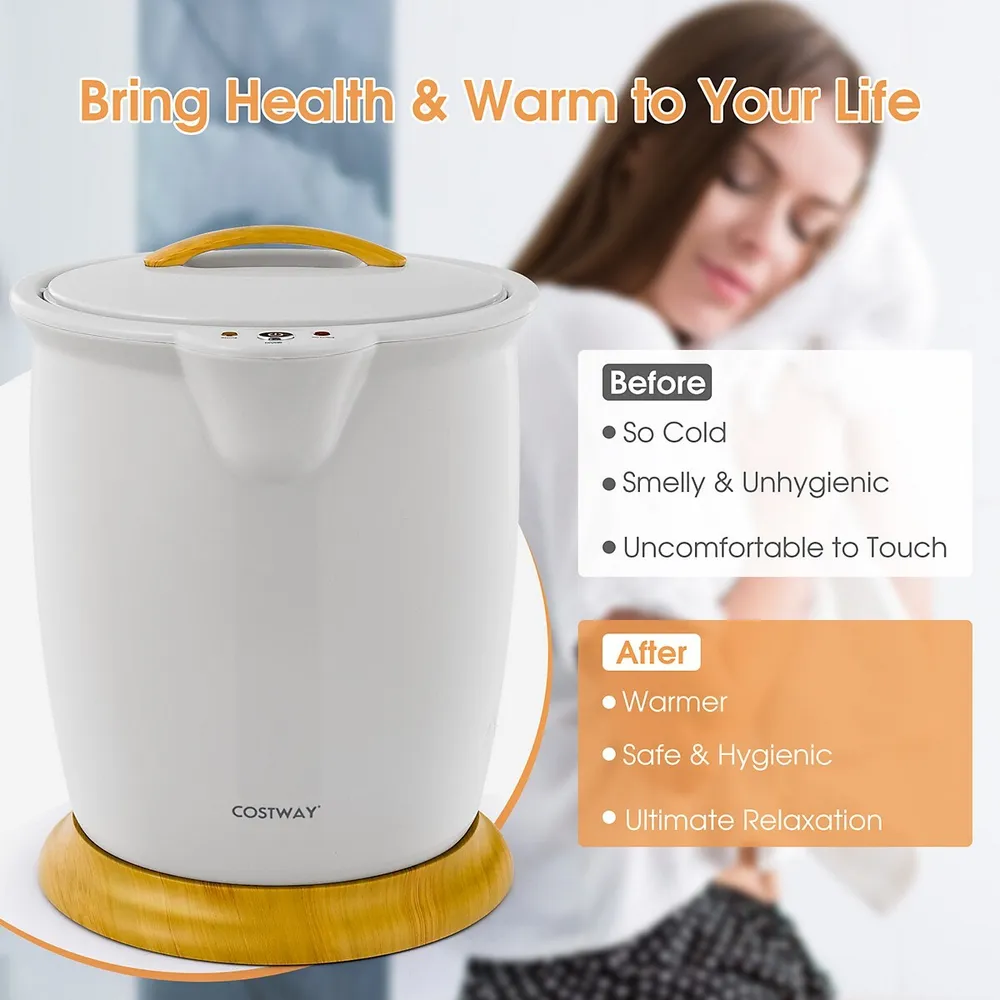 Costway Bathroom Towel Warmer Bucket With Fragrance Holder u0026 Auto Shut Off  Grey | Kingsway Mall