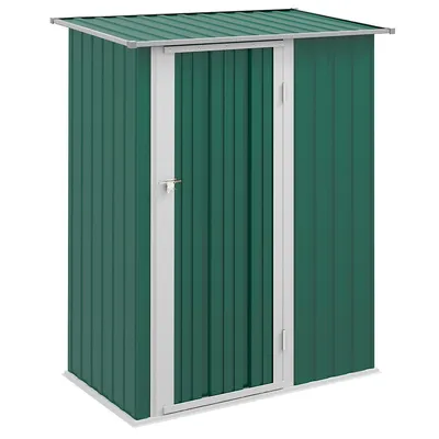Garden Shed Outdoor Storage Shed W/ Sloped Roof 5x3ft Green