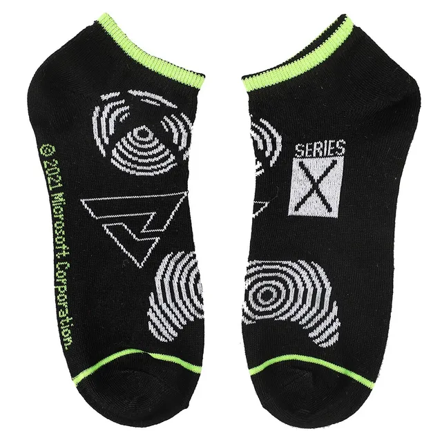 Bioworld Xbox Controller Logo 5 Pack Juniors Ankle Socks