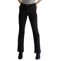 Jean à taille haute et jambe semi-évasée 725 Soft Black