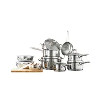 Ambiente 15-Piece Stainless Steel Cookware Set - Induction Ready