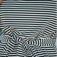 Women's Belted Striped Mini Dress
