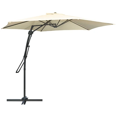 10ft Cantilever Patio Umbrella With Base