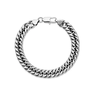 9.5mm Stainless Steel Curb Chain Bracelet