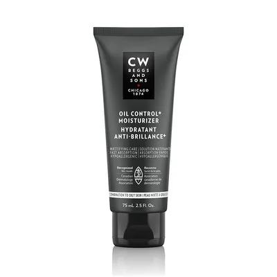 CW Beggs & Sons Oil Control+ moisturizer, Hypoallergenic and Fragrance-Free, 75 ml