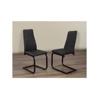 Black Bonded Leather Chairs (2 Chairs)