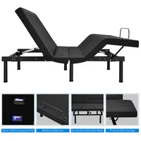 Adjustable Bed Base Electric Bed Frame With Massage Remote Control Queen