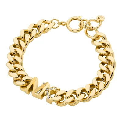 Women's Kors Mk Gold-tone Brass Chain Bracelet