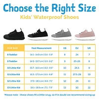 Kids Machine Washable Waterproof Slip-on Sneakers - Jet Black