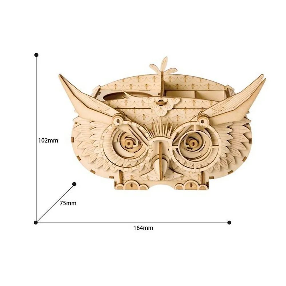 Rolife Owl Storage Box 3D Wooden Puzzle TG405