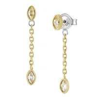 Women's Sadie Seasonal Sparkle Gold-tone Stainless Steel Drop Earrings
