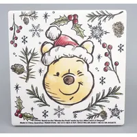 Winnie The Pooh Characters Santa Hat 4 Piece Coaster Set