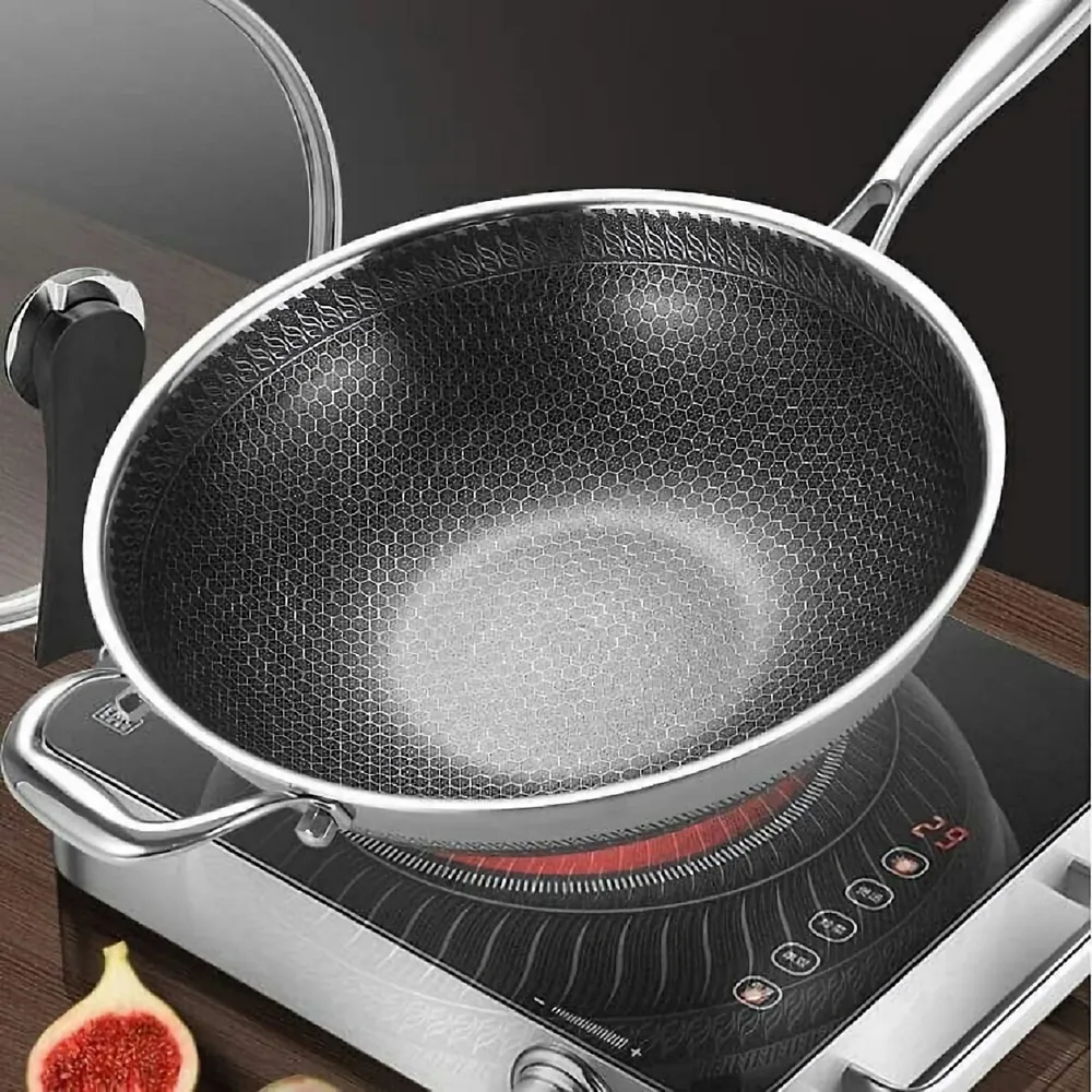 Multi-layer 12'' Stainless Steel Non-stick Cooking