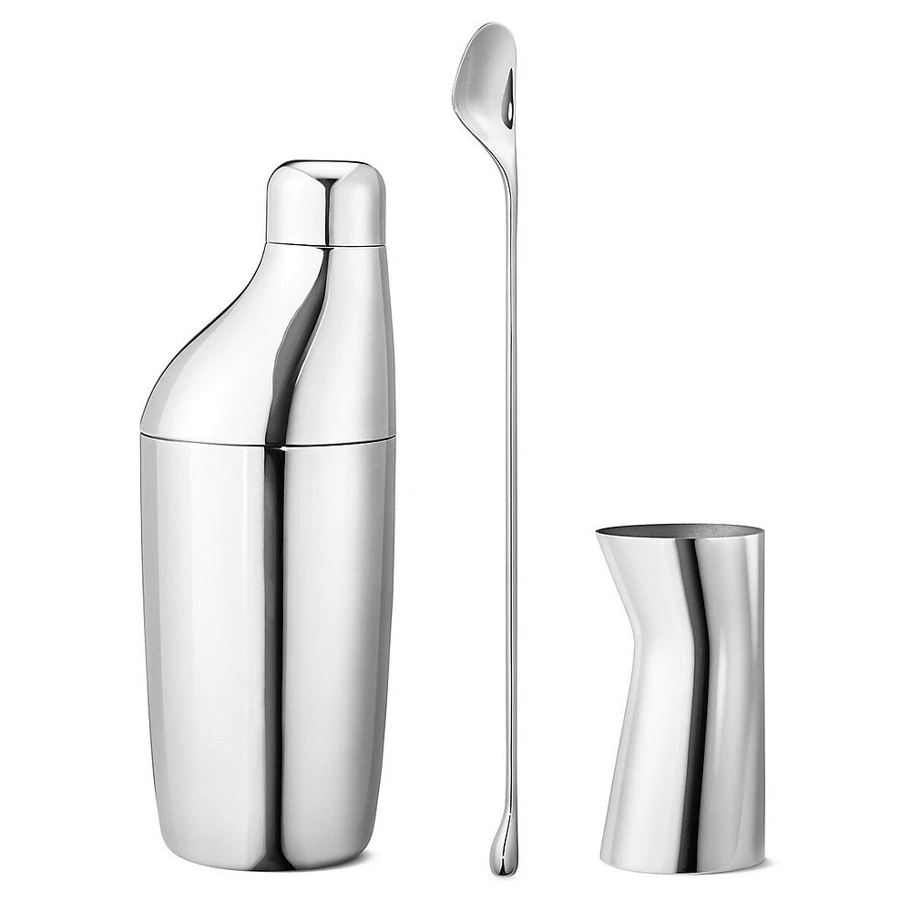 Sky 3-Piece Shaker, Stirring Spoon & Jigger Set