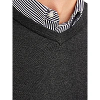 V-Neck Organic Cotton Sweater