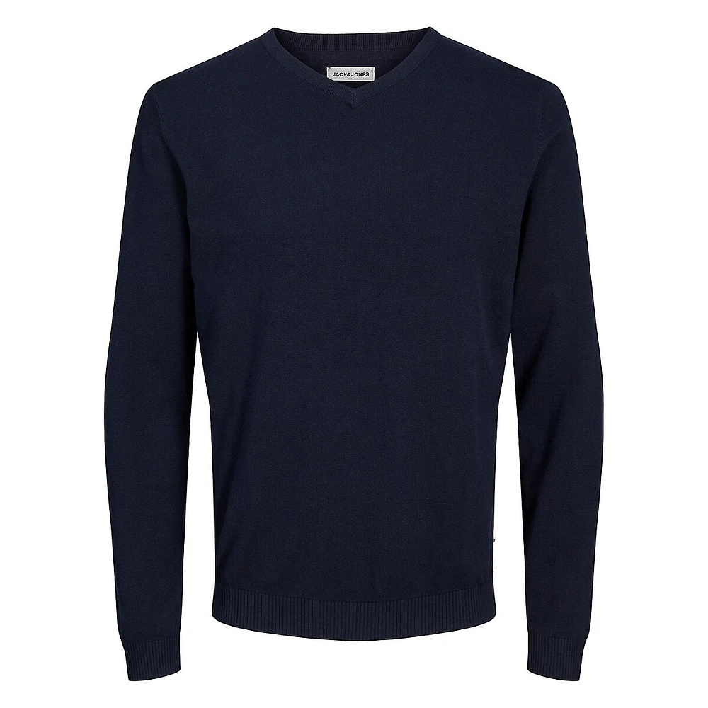 V-Neck Organic Cotton Sweater