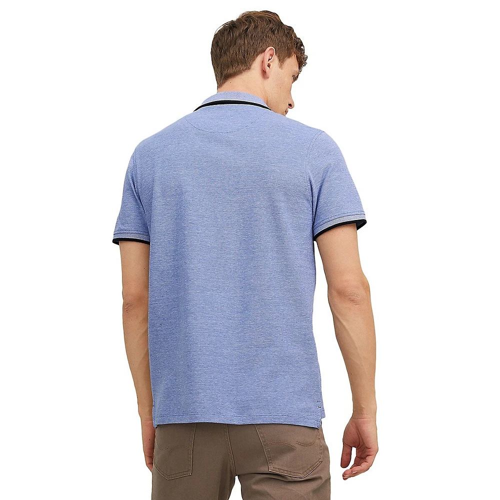 Paulos Tipped Organic Cotton Polo Shirt