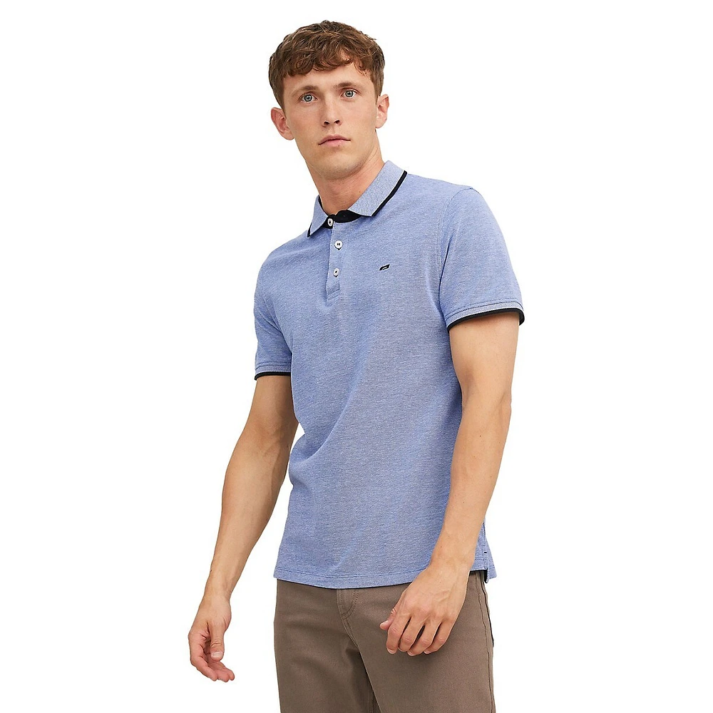 Paulos Tipped Organic Cotton Polo Shirt