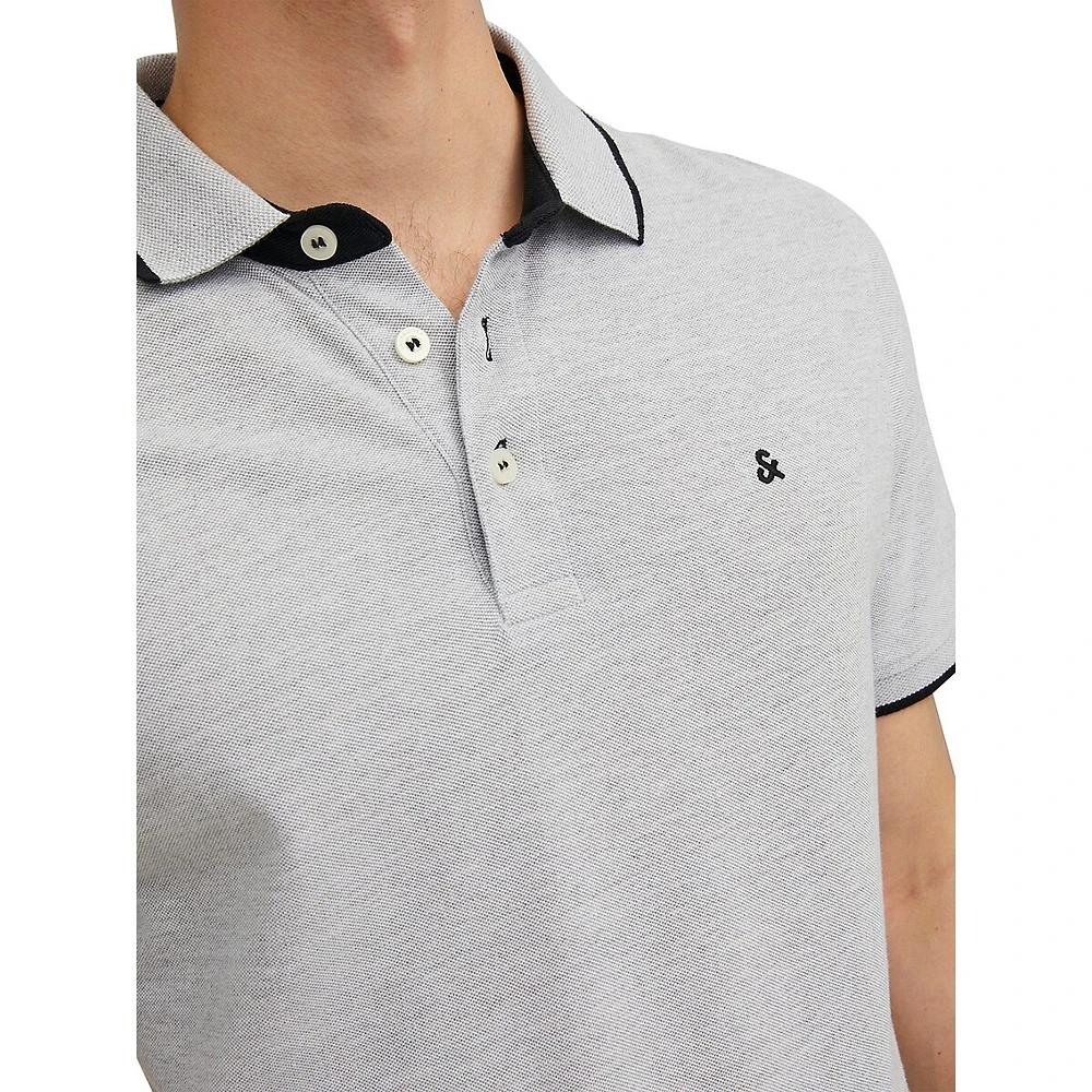 Paulos Tipped Organic Cotton Polo Shirt