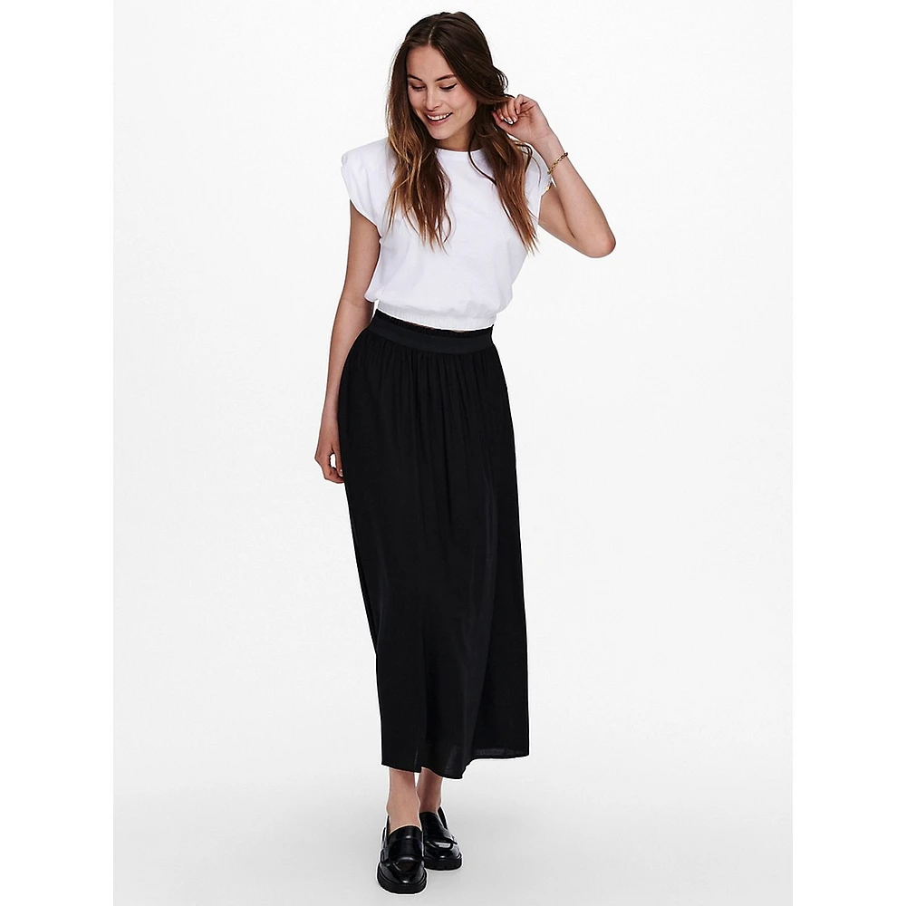 Venedig Flowy A-Line Pull-On Midi Skirt