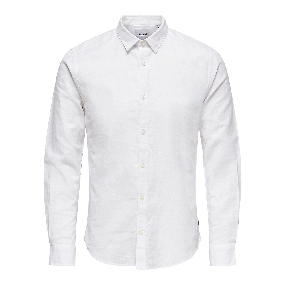 Onscaiden Tapered-Fit Point Collar Solid Shirt
