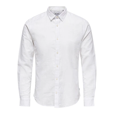 Onscaiden Tapered-Fit Point Collar Solid Shirt