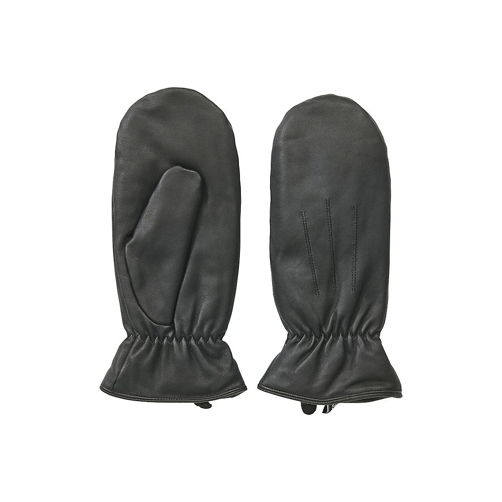 Nellie 3-Point Leather Mittens