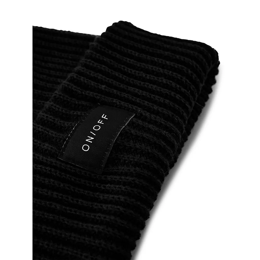 Hexo Rib-Knit Fold-Up Toque