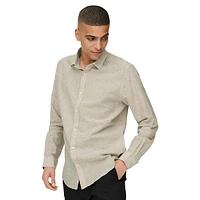 Onscaiden Tapered-Fit Point Collar Solid Shirt