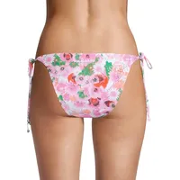 Culotte bikini à fleurs