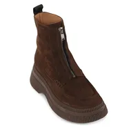 Creepers Zip-Front Leather Boots