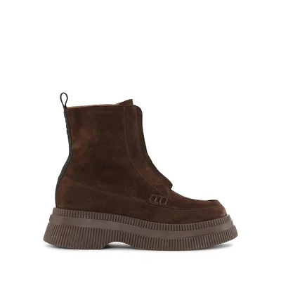 Creepers Zip-Front Leather Boots