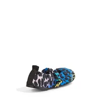 Multicolour Leopard-Print Srunchie Flats