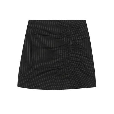 Stretch Pinstripe Mini Skirt