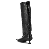 Kitten-Heel Slouch Boots