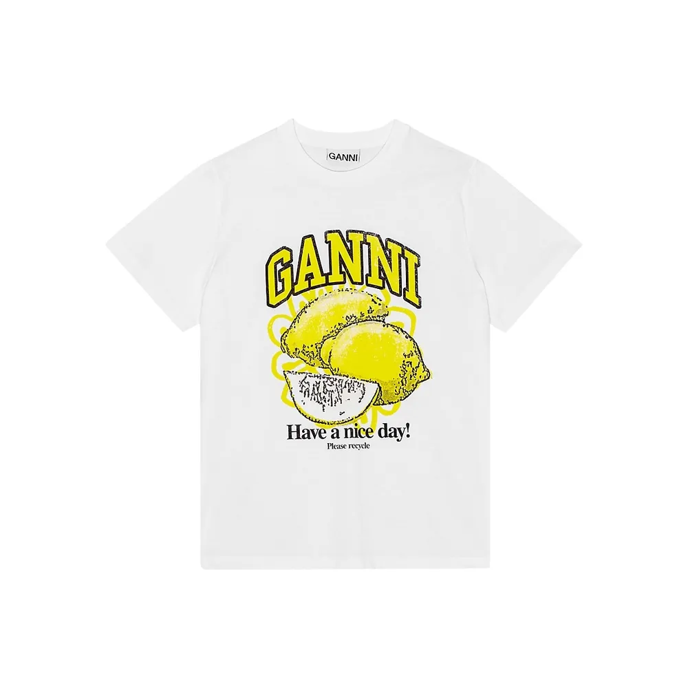 Lemon Organic Cotton Relaxed-Fit Logo T-Shirt