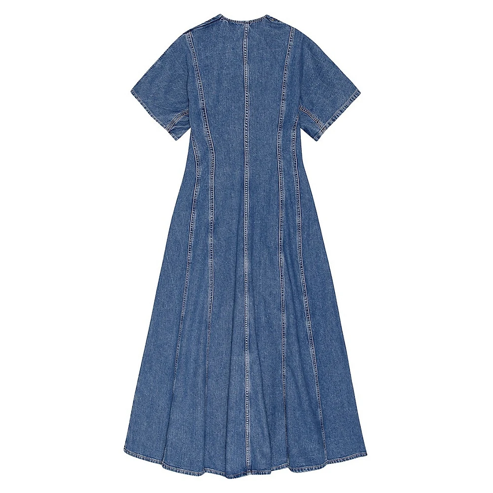 Organic Cotton-Blend Denim Maxi Dress