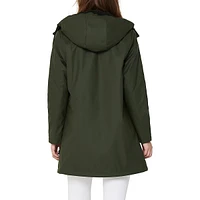 Faux-Shearling Lined Raincoat