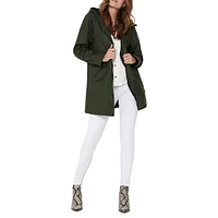 Faux-Shearling Lined Raincoat