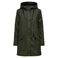 Faux-Shearling Lined Raincoat