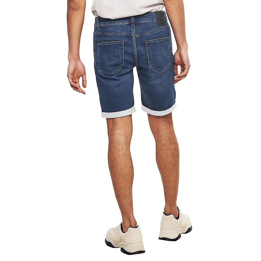 Short en molleton de denim