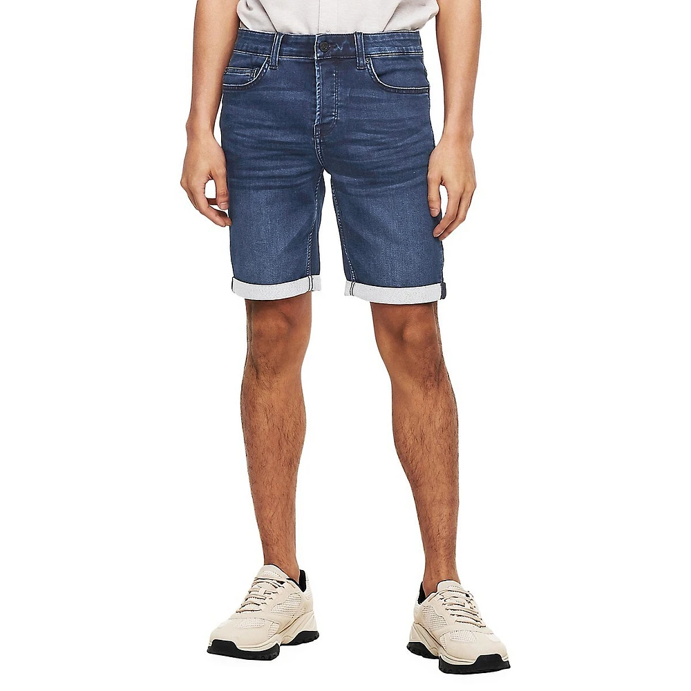 Short en molleton de denim