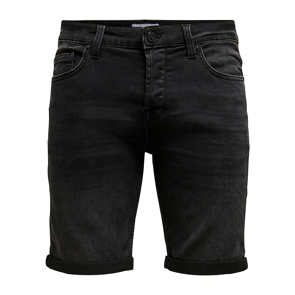 Short en molleton de denim