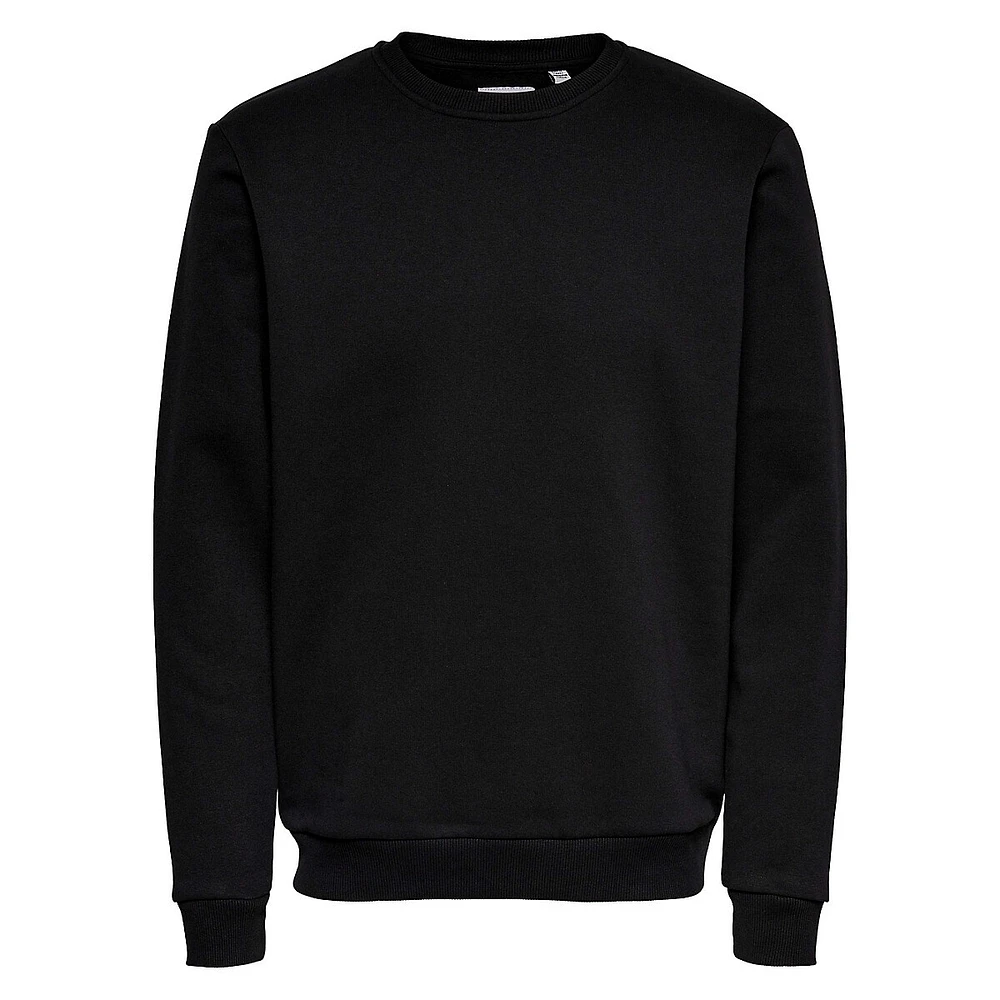 Crewneck Cotton-Blend Fleece Sweatshirt