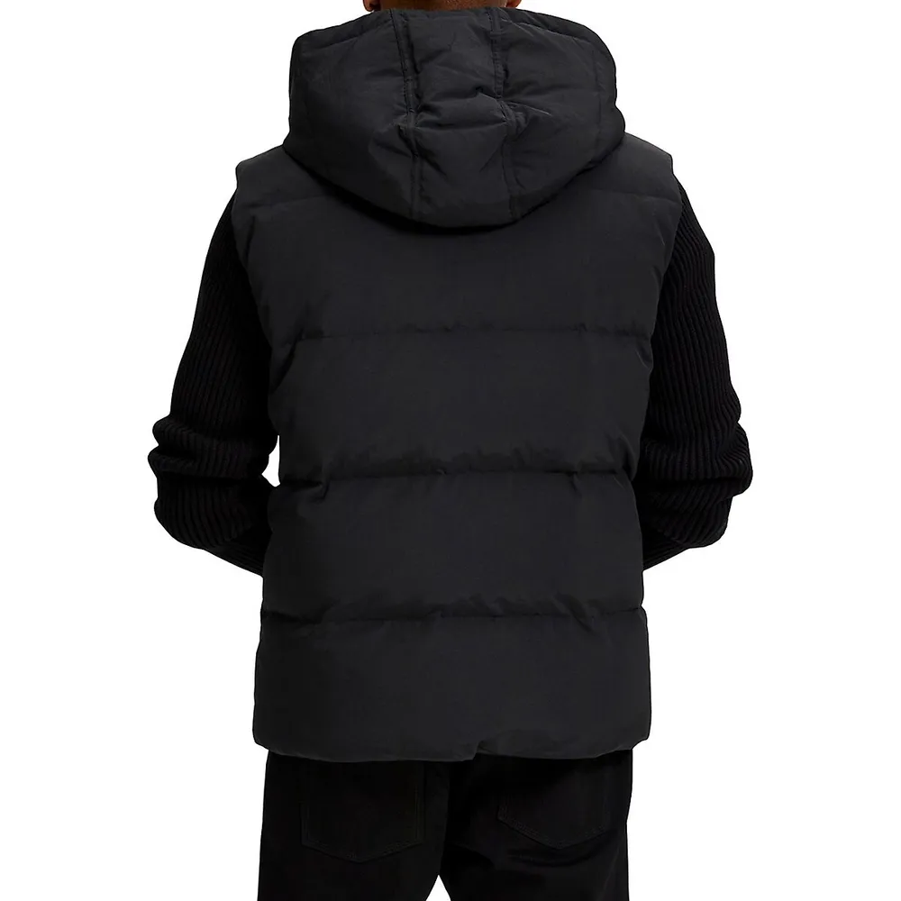 Padded Sleeveless Hoodie