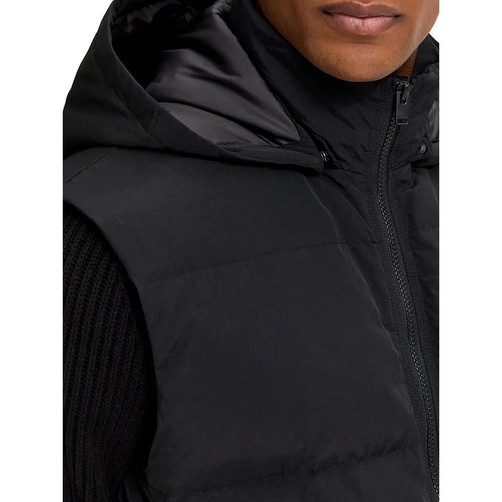 Padded Sleeveless Hoodie