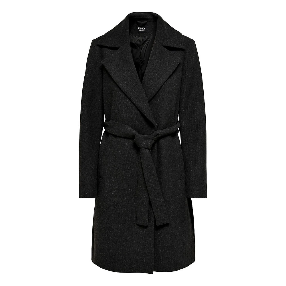 Maria Wool-Blend Wrap Coat