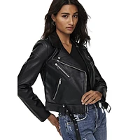 Vera Faux Leather Biker Jacket