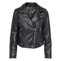 Vera Faux Leather Biker Jacket