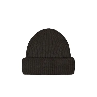 Wool-Blend Ribbed Toque